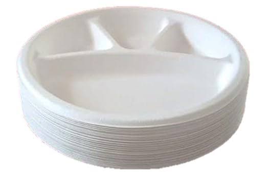 Bagasse Plates with 4 CP